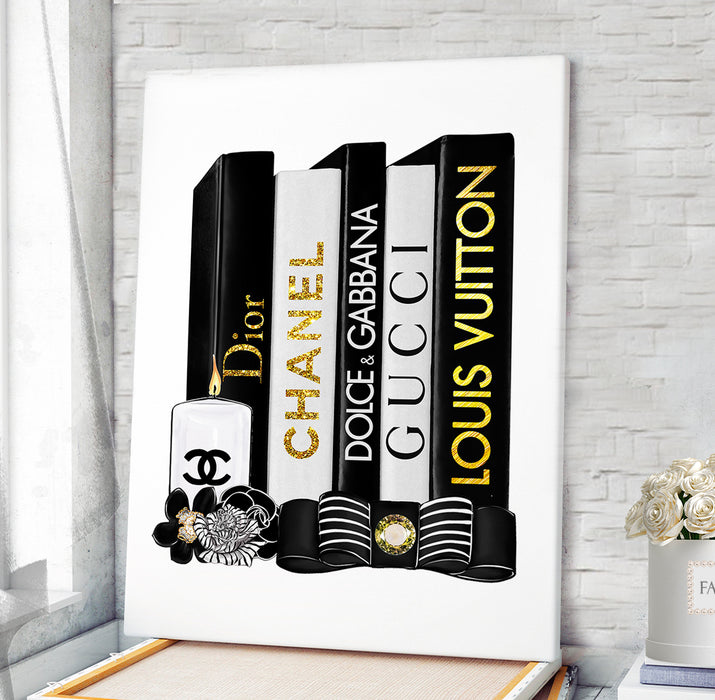 Fashion books prints - Fashion Wall Art - Canvas Wall Art - Fashion Poster