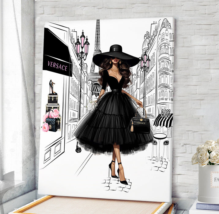 Fashion Wall Art - Paris Painting - Fashion Print - Canvas Wall Art - Fashion Poster