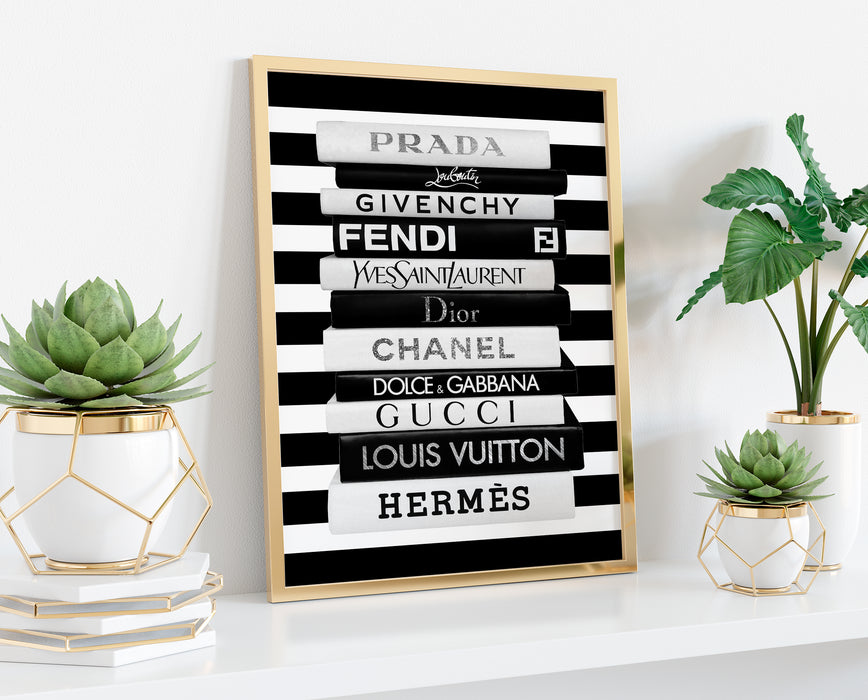 Fashion books prints - Fashion Wall Art - Canvas Wall Art - Fashion Poster