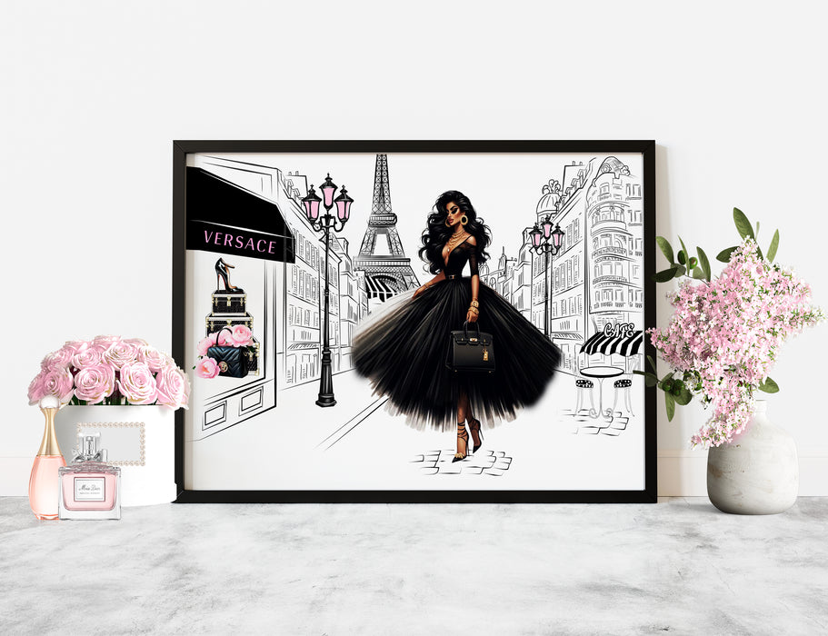 Fashion Wall Art - Paris Painting - Fashion Print - Canvas Wall Art - Fashion Poster