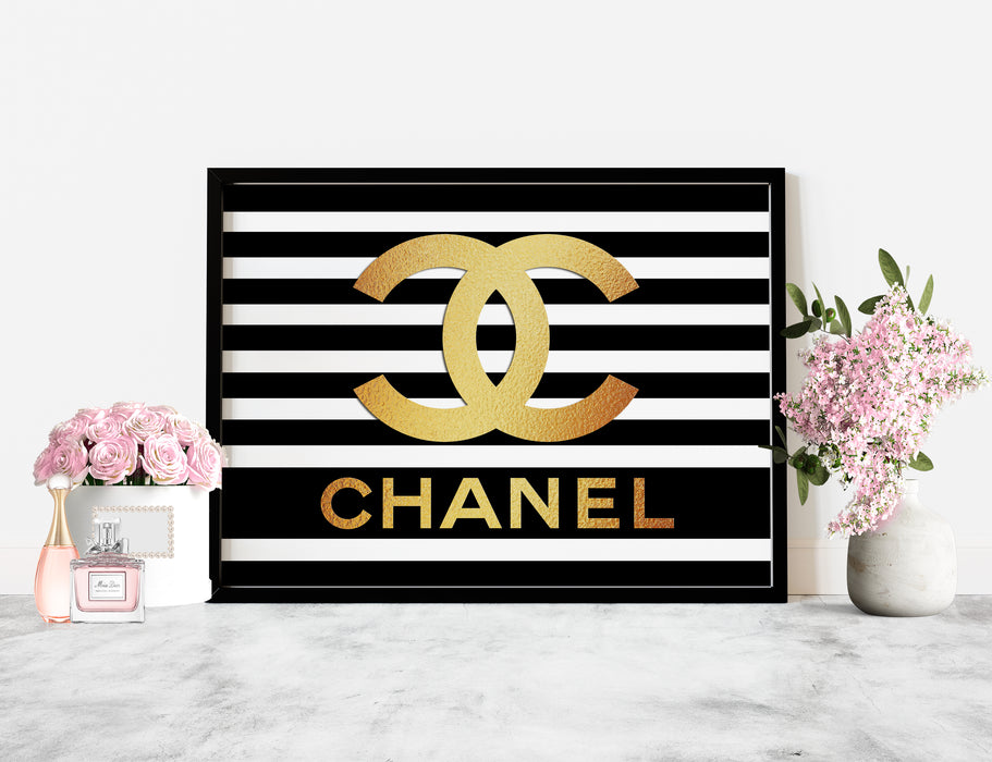 Gold fashion prints - Fashion wall art - Canvas Wall Art - Fashion Poster