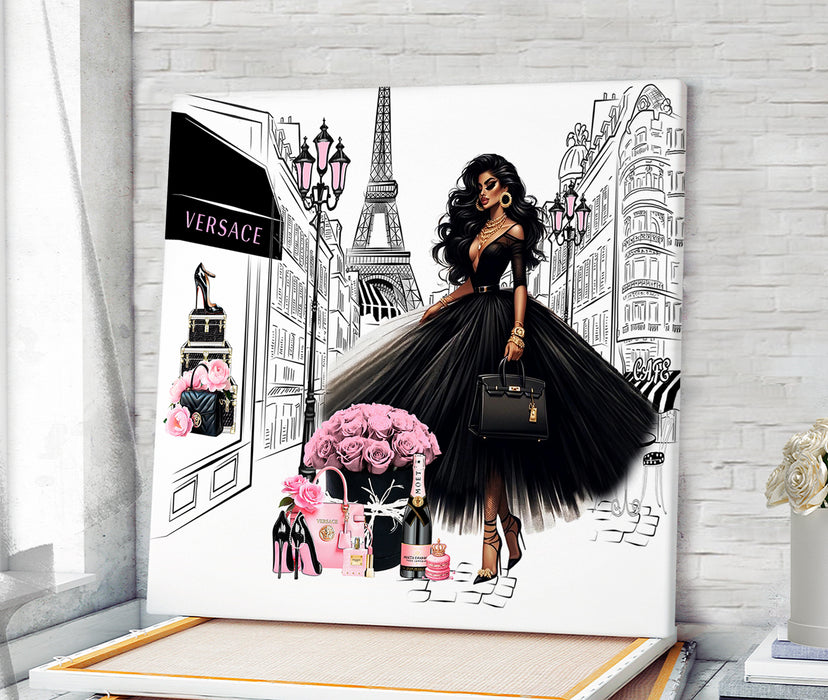 Fashion Wall Art - Paris Painting - Fashion Print - Canvas Wall Art - Fashion Poster