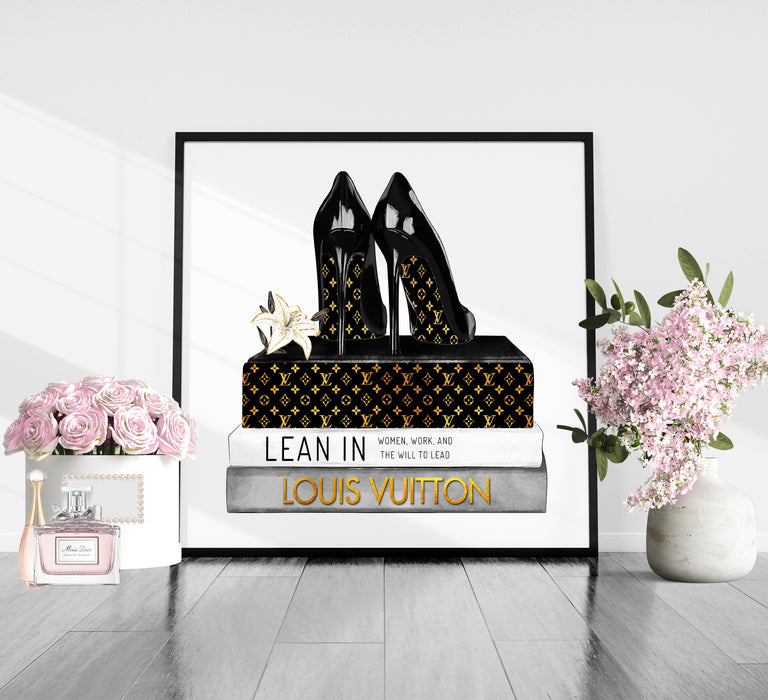 Strasslippen - Fashion Wall Art - Leinwandwandkunst - Fashion Poster