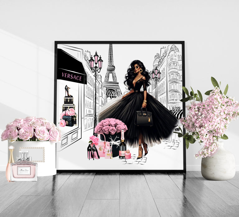 Fashion Wall Art - Paris Painting - Fashion Print - Canvas Wall Art - Fashion Poster