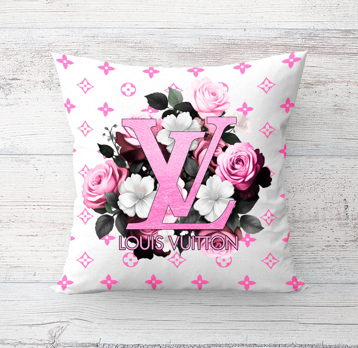 Almohada decorativa con peonía rosa - almohada de moda - funda de almohada - funda de almohada