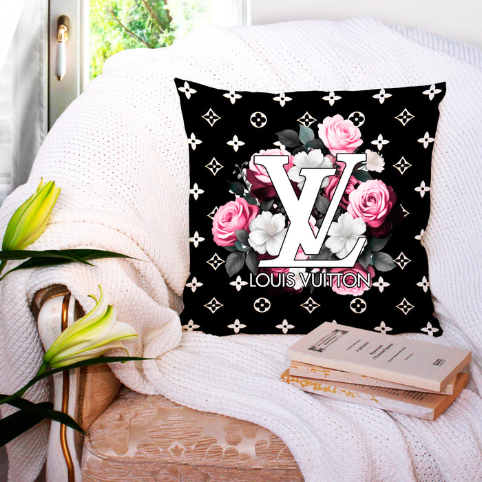 Almohada decorativa con peonía rosa - almohada de moda - funda de almohada - funda de almohada