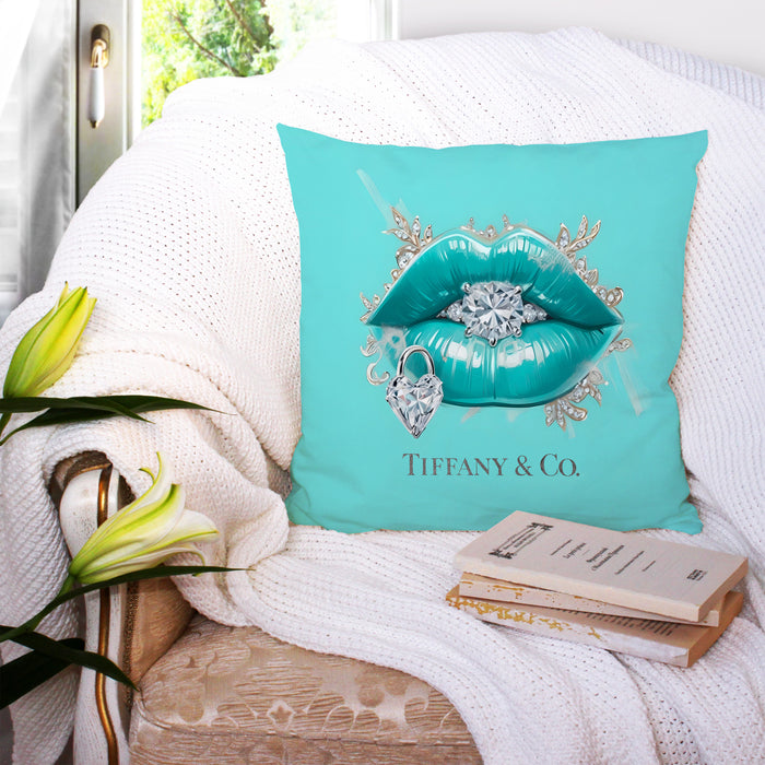 Decorative pillow with rhinestone lips - fashion pillow - pillow case - pillow cover