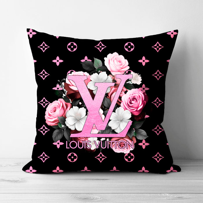 Almohada decorativa con peonía rosa - almohada de moda - funda de almohada - funda de almohada