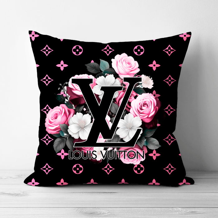 Almohada decorativa con peonía rosa - almohada de moda - funda de almohada - funda de almohada