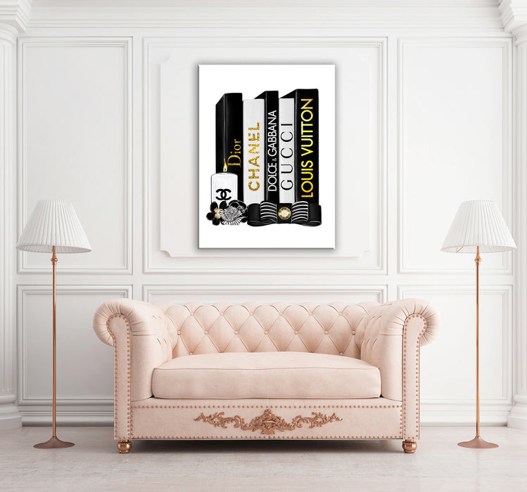 Fashion books prints - Fashion Wall Art - Canvas Wall Art - Fashion Poster