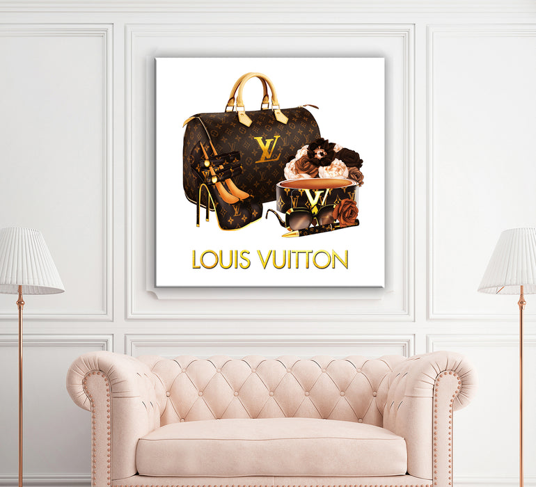 Strasslippen - Fashion Wall Art - Leinwandwandkunst - Fashion Poster