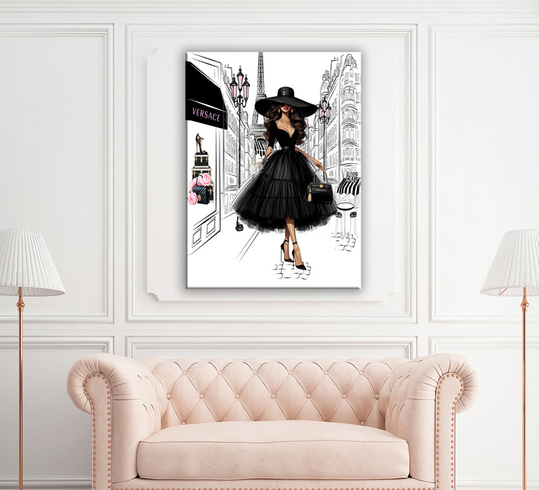 Fashion Wall Art - Paris Painting - Fashion Print - Canvas Wall Art - Fashion Poster