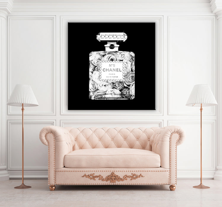 Strasslippen - Fashion Wall Art - Leinwandwandkunst - Fashion Poster