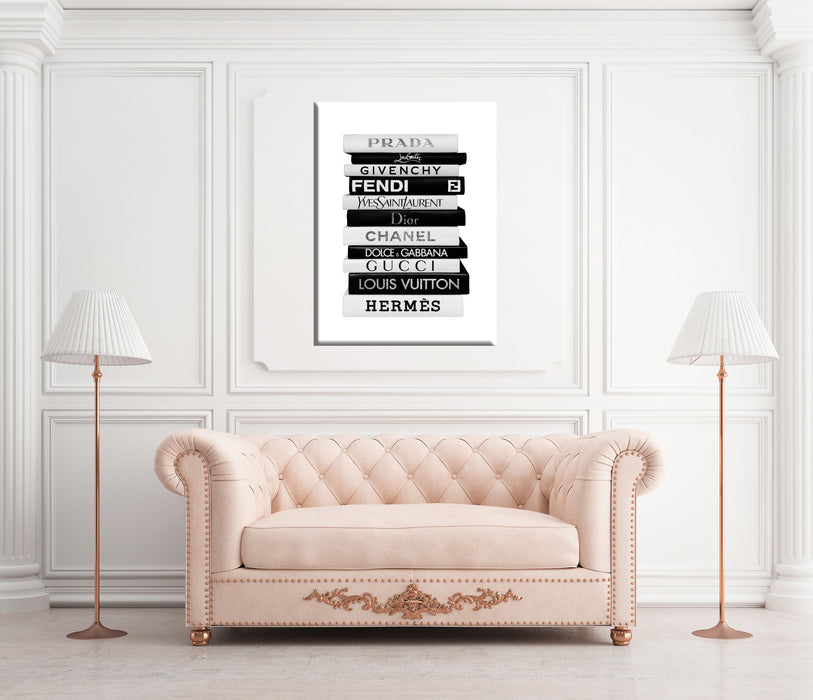 Fashion books prints - Fashion Wall Art - Canvas Wall Art - Fashion Poster