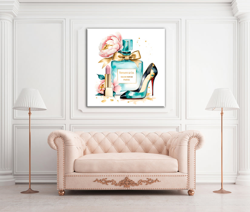 Strasslippen - Fashion Wall Art - Leinwandwandkunst - Fashion Poster