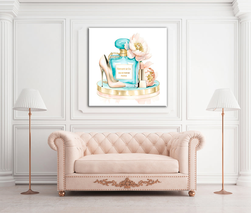 Strasslippen - Fashion Wall Art - Leinwandwandkunst - Fashion Poster