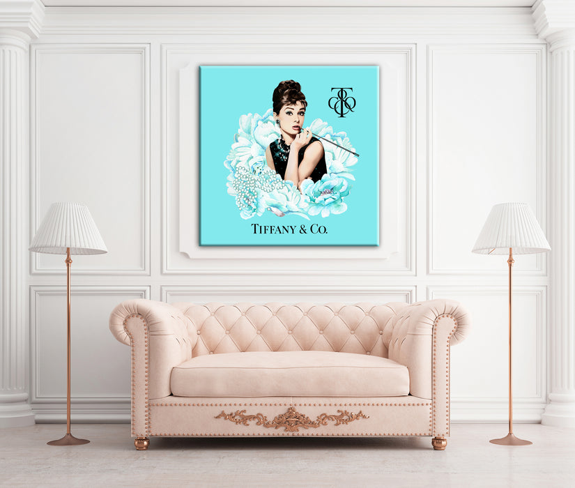 Strasslippen - Fashion Wall Art - Leinwandwandkunst - Fashion Poster