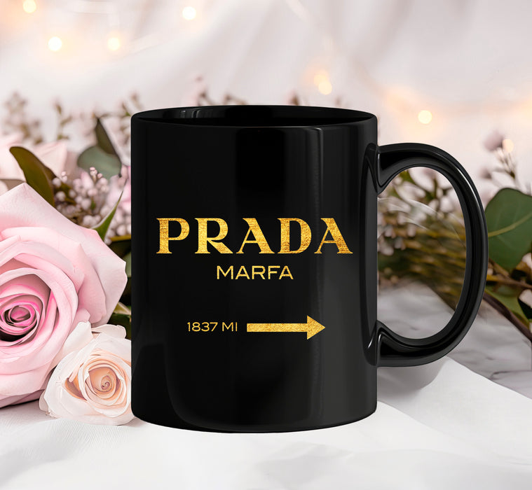 Black Ceramic Coffee Mug 11oz, 15oz - Fashion Print