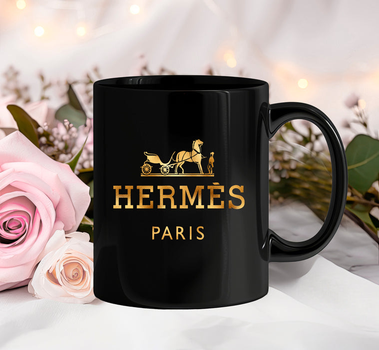 Black Ceramic Coffee Mug 11oz, 15oz - Fashion Print