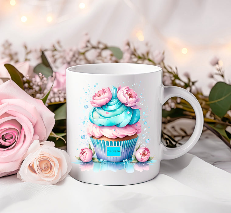 Kaffeetasse aus Keramik, 11 oz, 15 oz – Cupcake-Druck – Fashion-Print