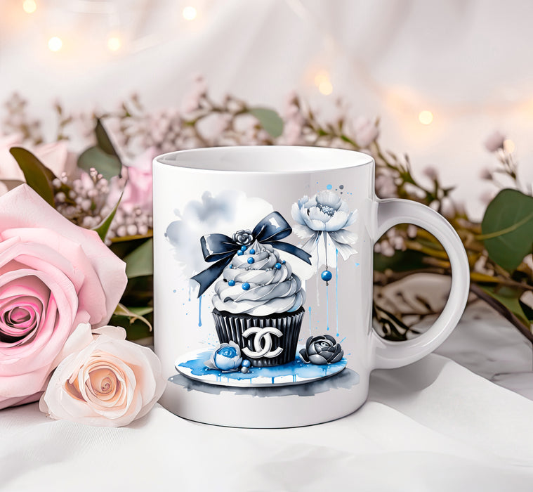 Kaffeetasse aus Keramik, 11 oz, 15 oz – Cupcake-Druck – Fashion-Print