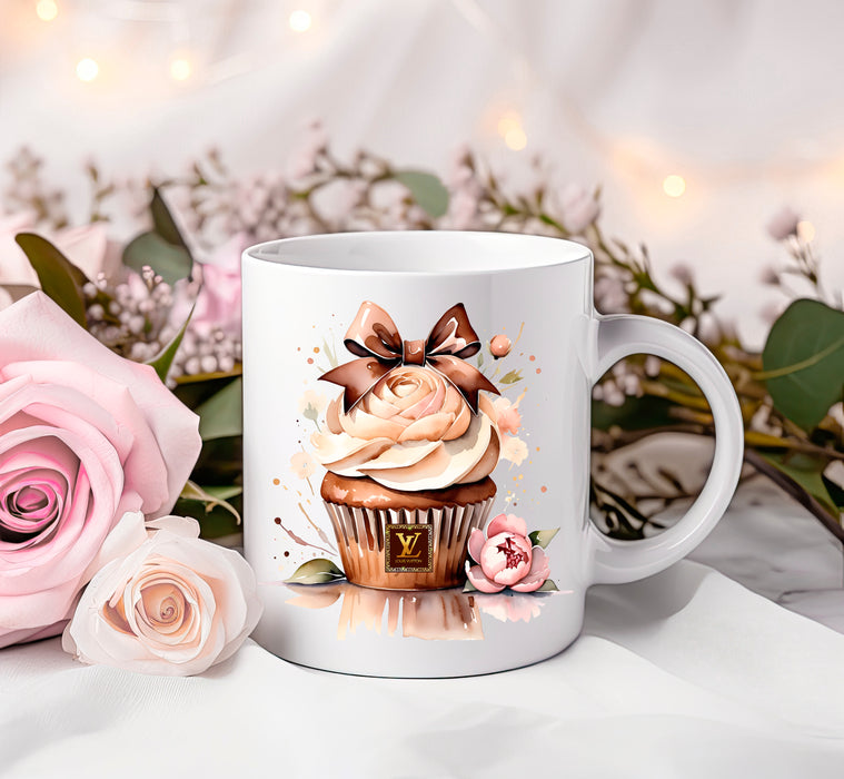 Ceramic Coffee Mug 11oz, 15oz - Cupcake Print - Fashion Print