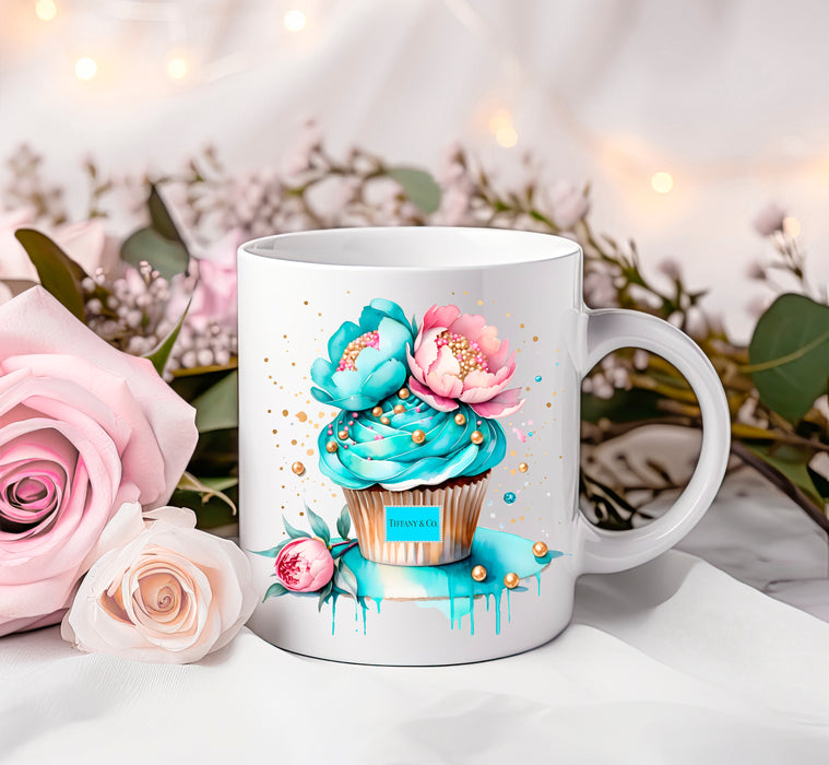 Kaffeetasse aus Keramik, 11 oz, 15 oz – Cupcake-Druck – Fashion-Print