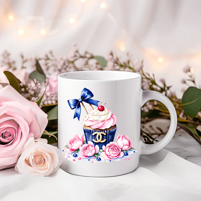 Kaffeetasse aus Keramik, 11 oz, 15 oz – Cupcake-Druck – Fashion-Print