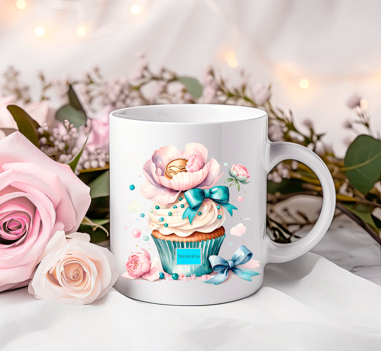 Kaffeetasse aus Keramik, 11 oz, 15 oz – Cupcake-Druck – Fashion-Print