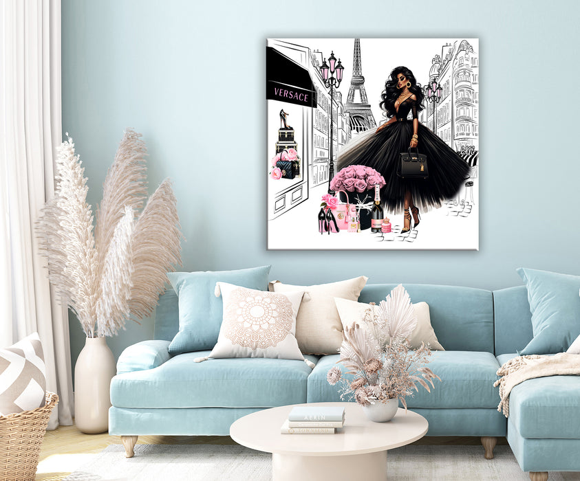 Fashion Wall Art - Paris Painting - Fashion Print - Canvas Wall Art - Fashion Poster