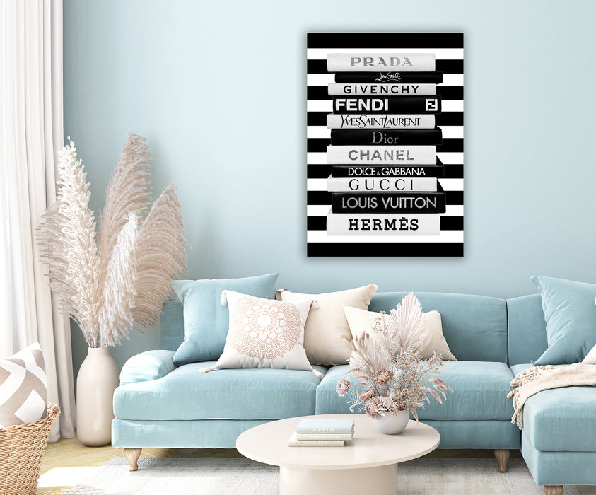 Fashion books prints - Fashion Wall Art - Canvas Wall Art - Fashion Poster