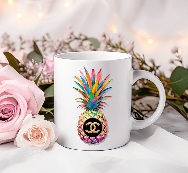 Ceramic Coffee Mug 11oz, 15oz - Pineapple Print - Fashion Print