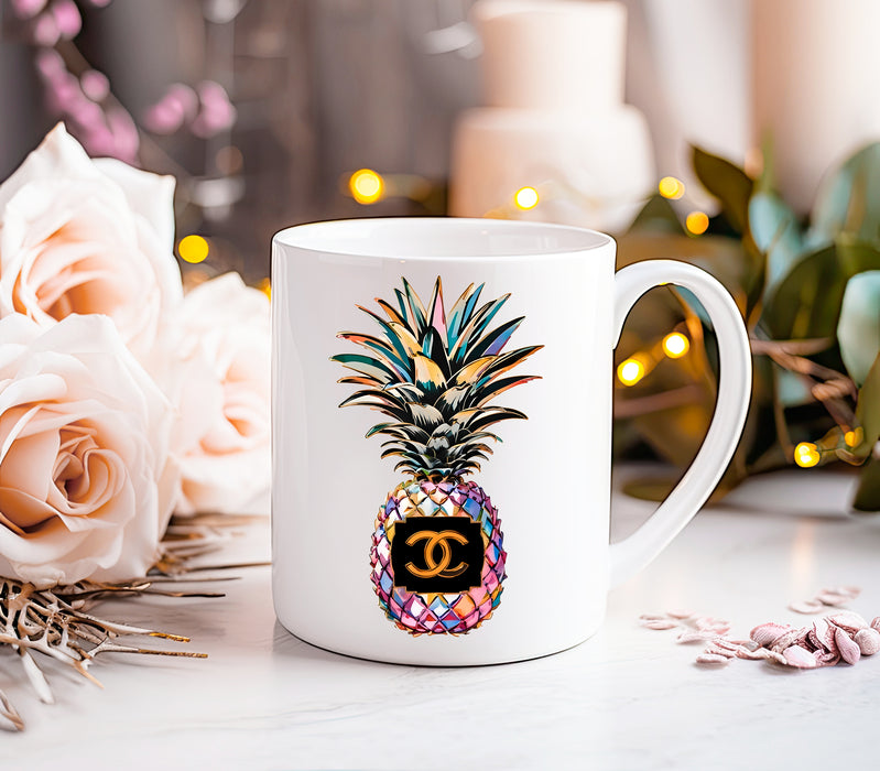 Ceramic Coffee Mug 11oz, 15oz - Pineapple Print - Fashion Print