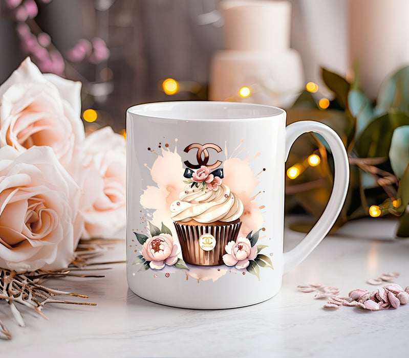 Kaffeetasse aus Keramik, 11 oz, 15 oz – Cupcake-Druck – Fashion-Print