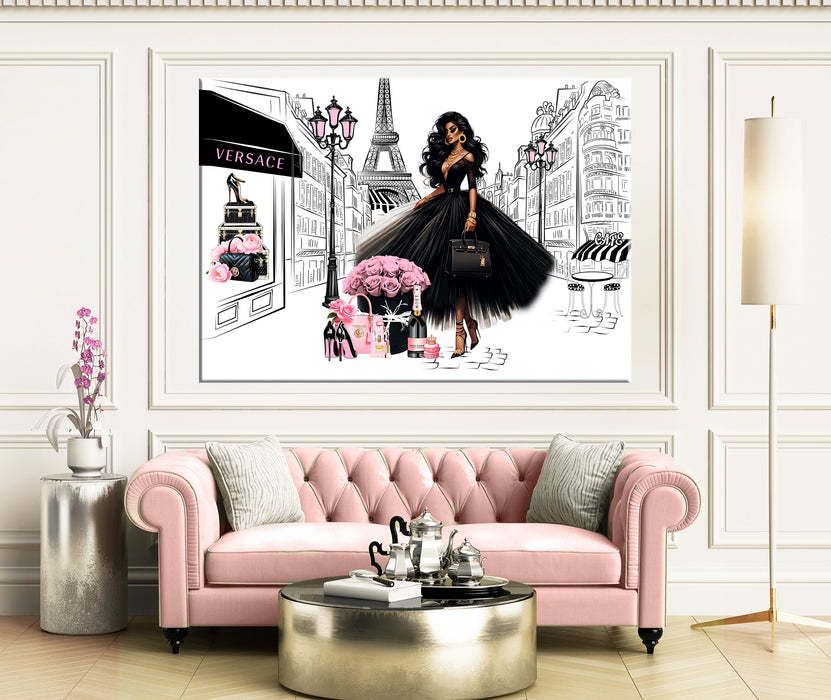 Fashion Wall Art - Paris Painting - Fashion Print - Canvas Wall Art - Fashion Poster