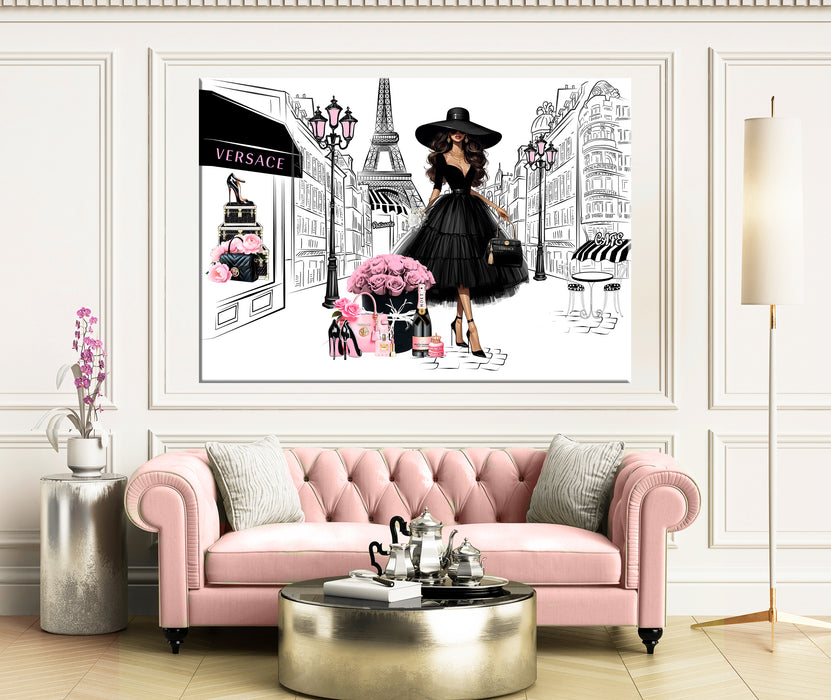 Fashion Wall Art - Paris Painting - Fashion Print - Canvas Wall Art - Fashion Poster