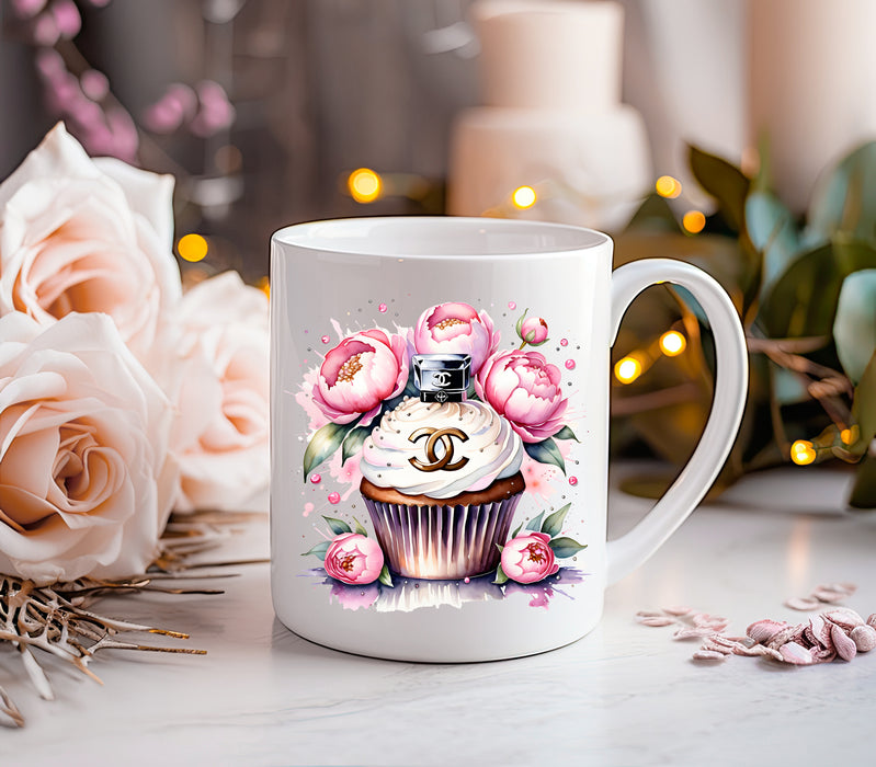 Kaffeetasse aus Keramik, 11 oz, 15 oz – Cupcake-Druck – Fashion-Print