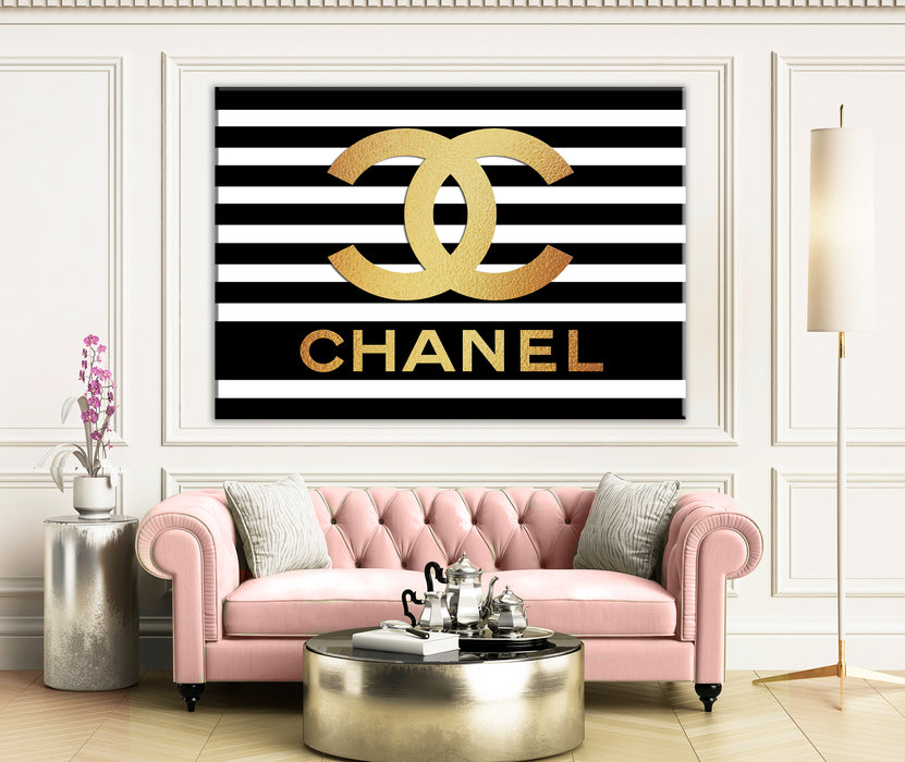 Gold fashion prints - Fashion wall art - Canvas Wall Art - Fashion Poster