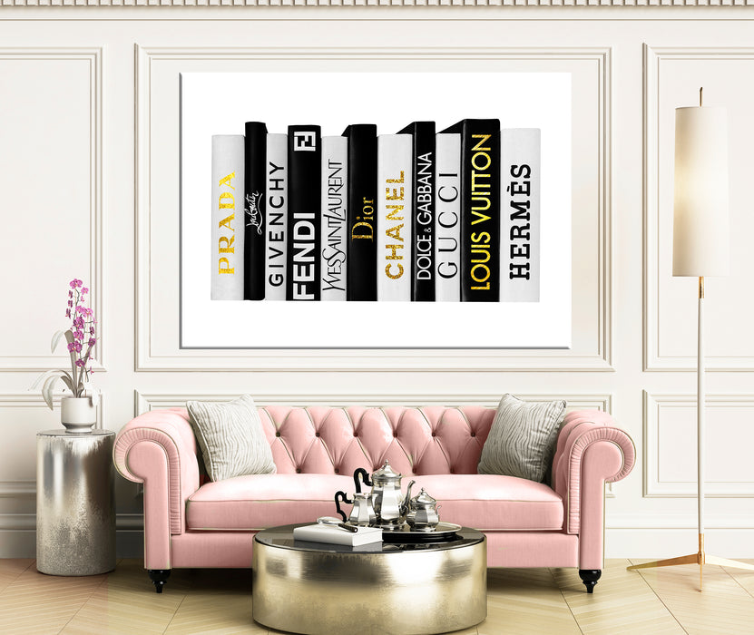 Fashion books prints - Fashion Wall Art - Canvas Wall Art - Fashion Poster