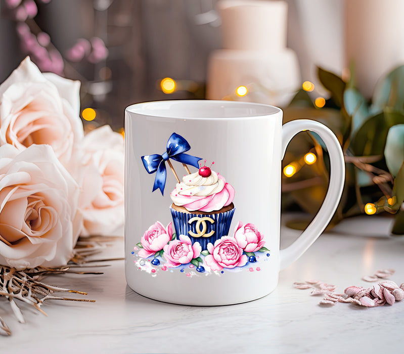 Kaffeetasse aus Keramik, 11 oz, 15 oz – Cupcake-Druck – Fashion-Print