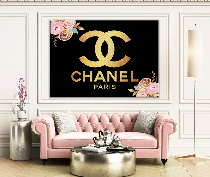 Gold fashion prints - Fashion wall art - Canvas Wall Art - Fashion Poster