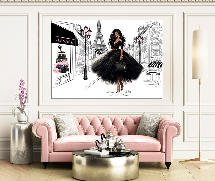 Fashion Wall Art - Paris Painting - Fashion Print - Canvas Wall Art - Fashion Poster