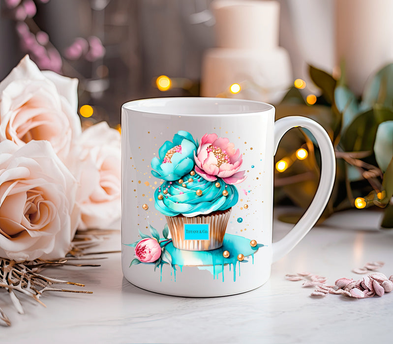 Kaffeetasse aus Keramik, 11 oz, 15 oz – Cupcake-Druck – Fashion-Print