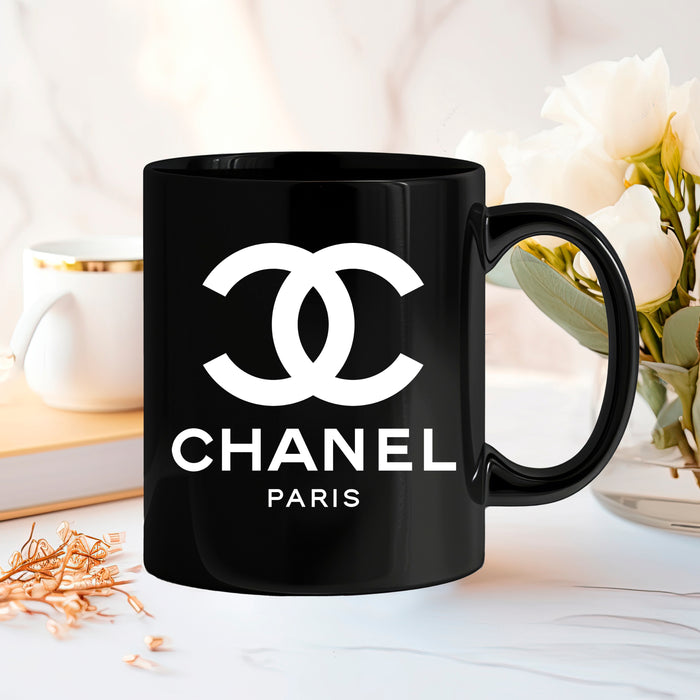 Black Ceramic Coffee Mug 11oz, 15oz - Fashion Print