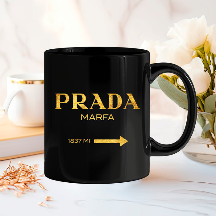 Black Ceramic Coffee Mug 11oz, 15oz - Fashion Print