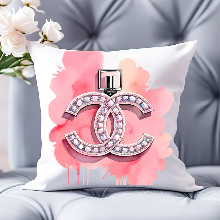 Decorative pillow with pink peony - fashion pillow - pillow case - pillow cover