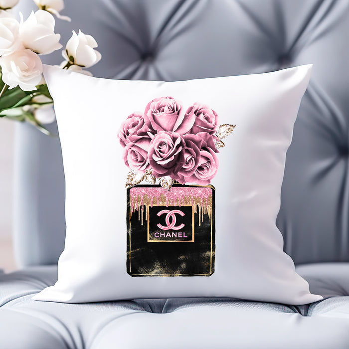 Almohada decorativa con peonía rosa - almohada de moda - funda de almohada - funda de almohada