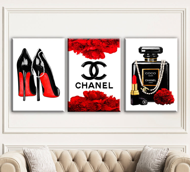 3 Set - Fashion Prints - Fashion Wall Art - Canvas Wall Art - Fashion Poster