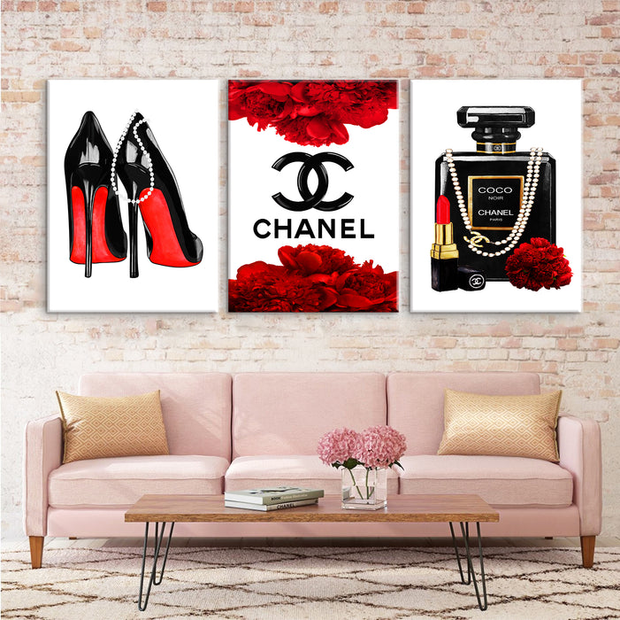 3 Set - Fashion Prints - Fashion Wall Art - Canvas Wall Art - Fashion Poster