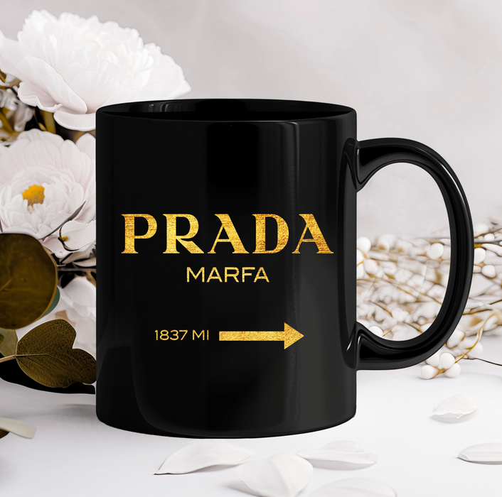 Black Ceramic Coffee Mug 11oz, 15oz - Fashion Print